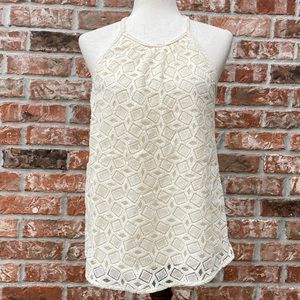 Romeo & Juliet Couture braided strap cream tank top / S / New With Tags